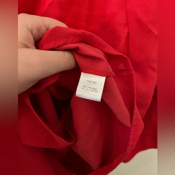 The Sei Tie Front Viscose Blouse Size 6 - Picture 4 of 6